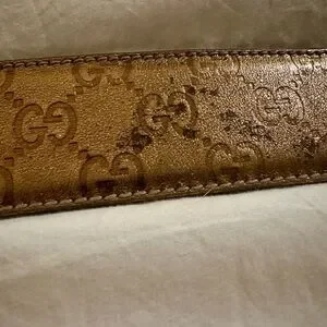 Gucci | Accessories | Gucci Bronze Metallic Guccissima  display picture 2